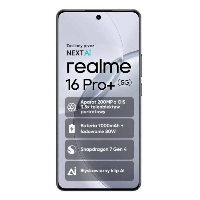 Smartfon REALME 16 Pro+ 5G 12/512GB 6.8" 144Hz Szary