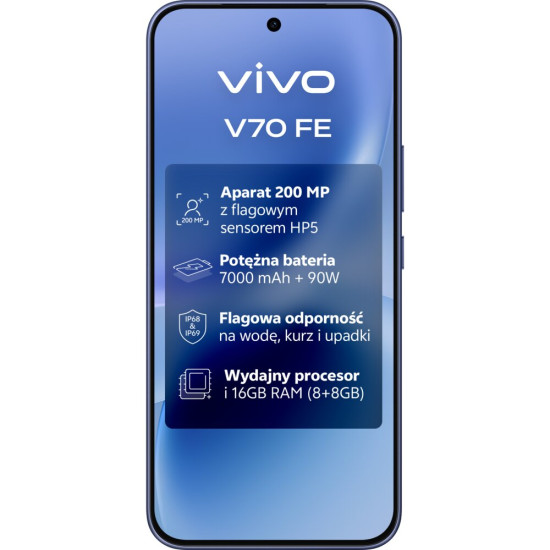 Smartfon VIVO V70 FE 5G 8/256GB 6.83" 120Hz Niebieski