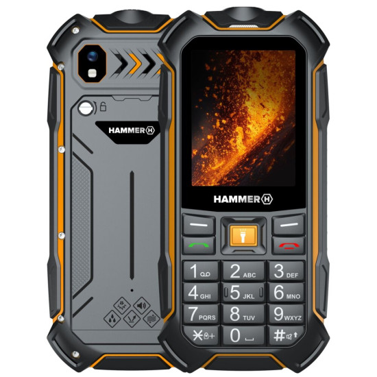 Telefon HAMMER Boost 2 LTE Czarno-pomarańczowy