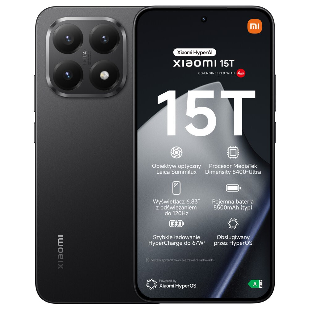 Smartfon XIAOMI 15T 5G 12/512GB 6.83" 120Hz Czarny