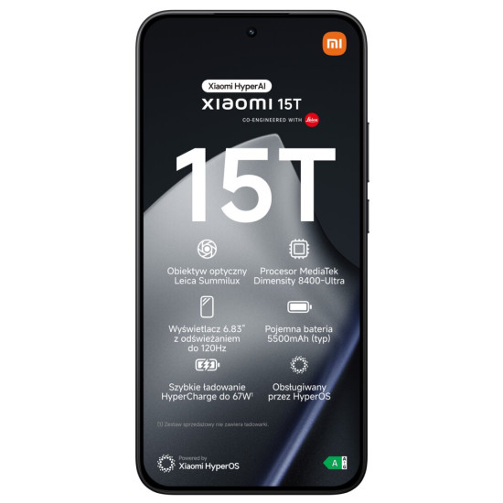Smartfon XIAOMI 15T 5G 12/512GB 6.83" 120Hz Czarny