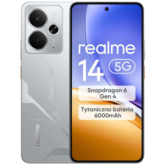 Smartfon REALME 14 5G 12/256GB 6.67" 120Hz Srebrny