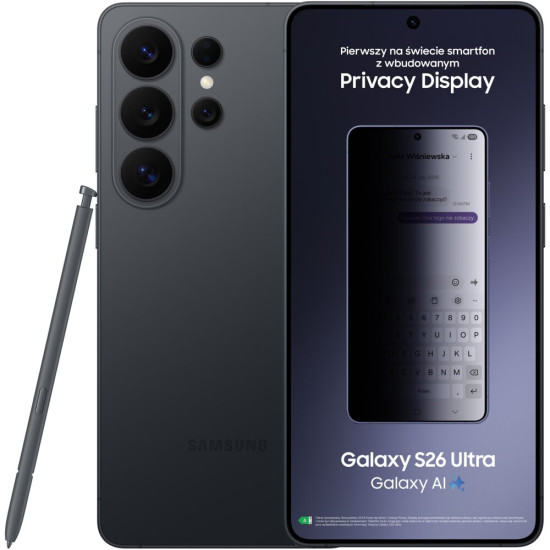 Smartfon SAMSUNG Galaxy S26 Ultra 5G 16GB/1TB 6.9" 120Hz Czarny SM-S948