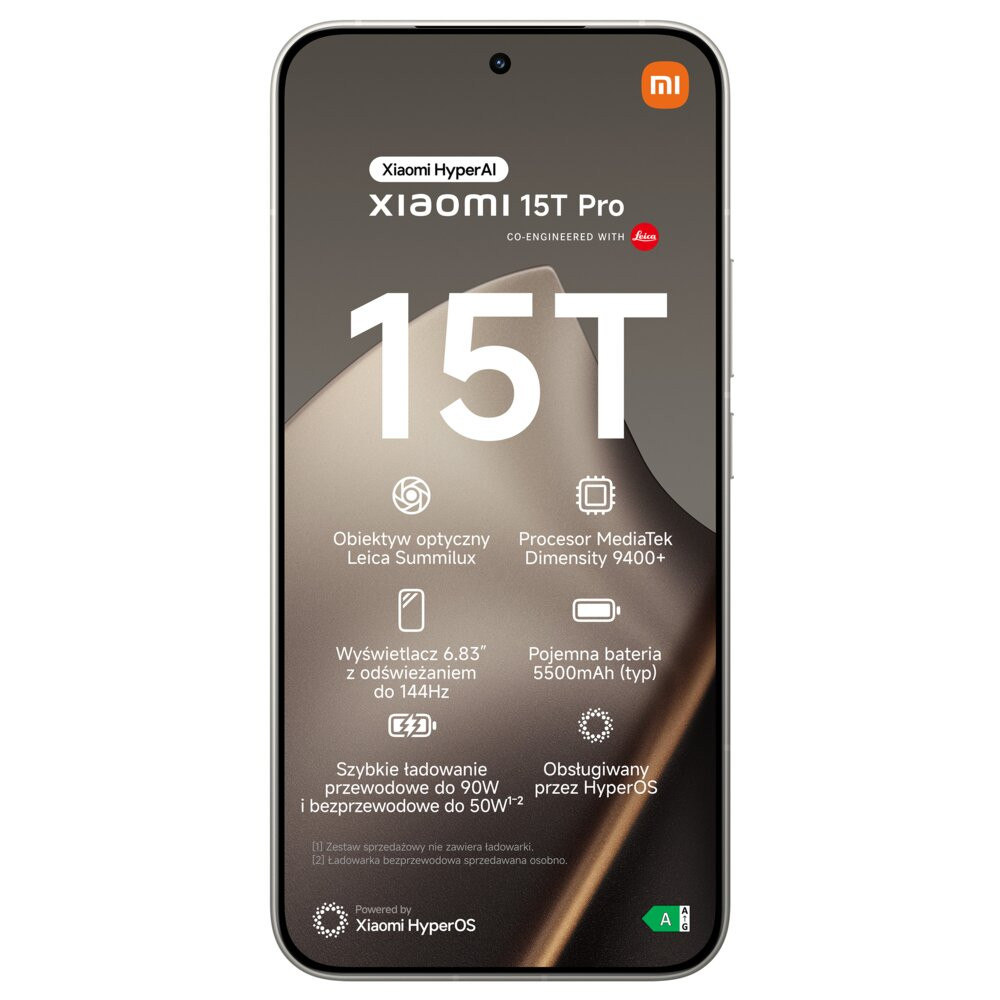Smartfon XIAOMI 15T Pro 5G 12/512GB 6.83" 144Hz Szary
