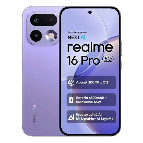 Smartfon REALME 16 Pro 5G 8/512GB 6.78" 144Hz Fioletowy