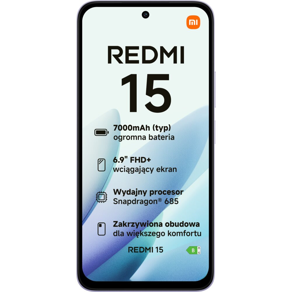 Smartfon XIAOMI Redmi 15 8/256GB 6.9" 144Hz Fioletowy