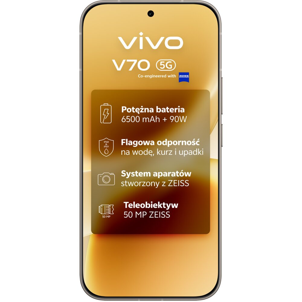 Smartfon VIVO V70 5G 8/512GB 6.59" 120Hz Szary