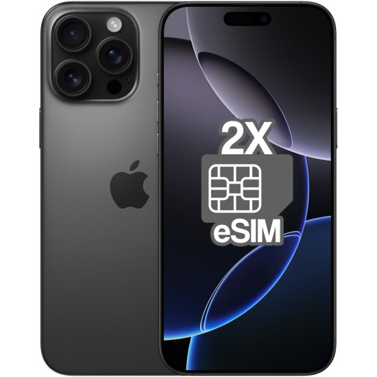 Smartfon APPLE iPhone 16 Pro Max (odnowiony, nieaktywowany) 5G 256GB 6.9" 120Hz Tytan czarny (CPO) 2x eSIM