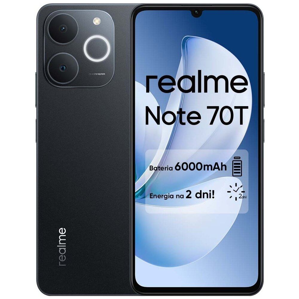 Smartfon REALME Note 70T 4/256GB 6.74” 90Hz Czarny