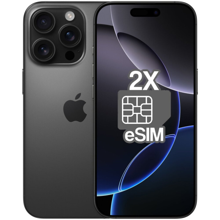 Smartfon APPLE iPhone 16 Pro (odnowiony, nieaktywowany) 5G 256GB 6.3" 120Hz Tytan czarny (CPO) 2x eSIM