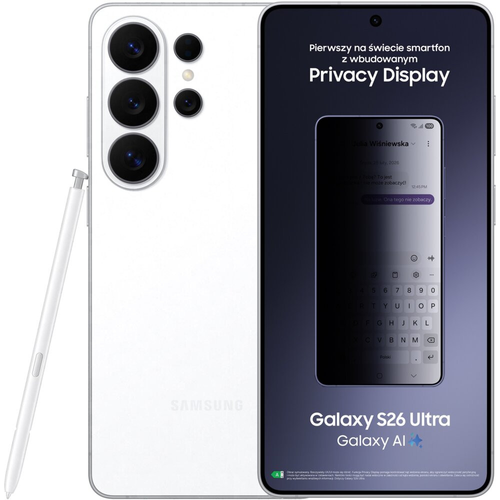Smartfon SAMSUNG Galaxy S26 Ultra 5G 16GB/1TB 6.9" 120Hz Biały SM-S948