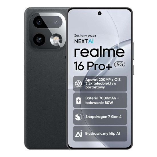 Smartfon REALME 16 Pro+ 5G 8/256GB 6.8" 144Hz Szary