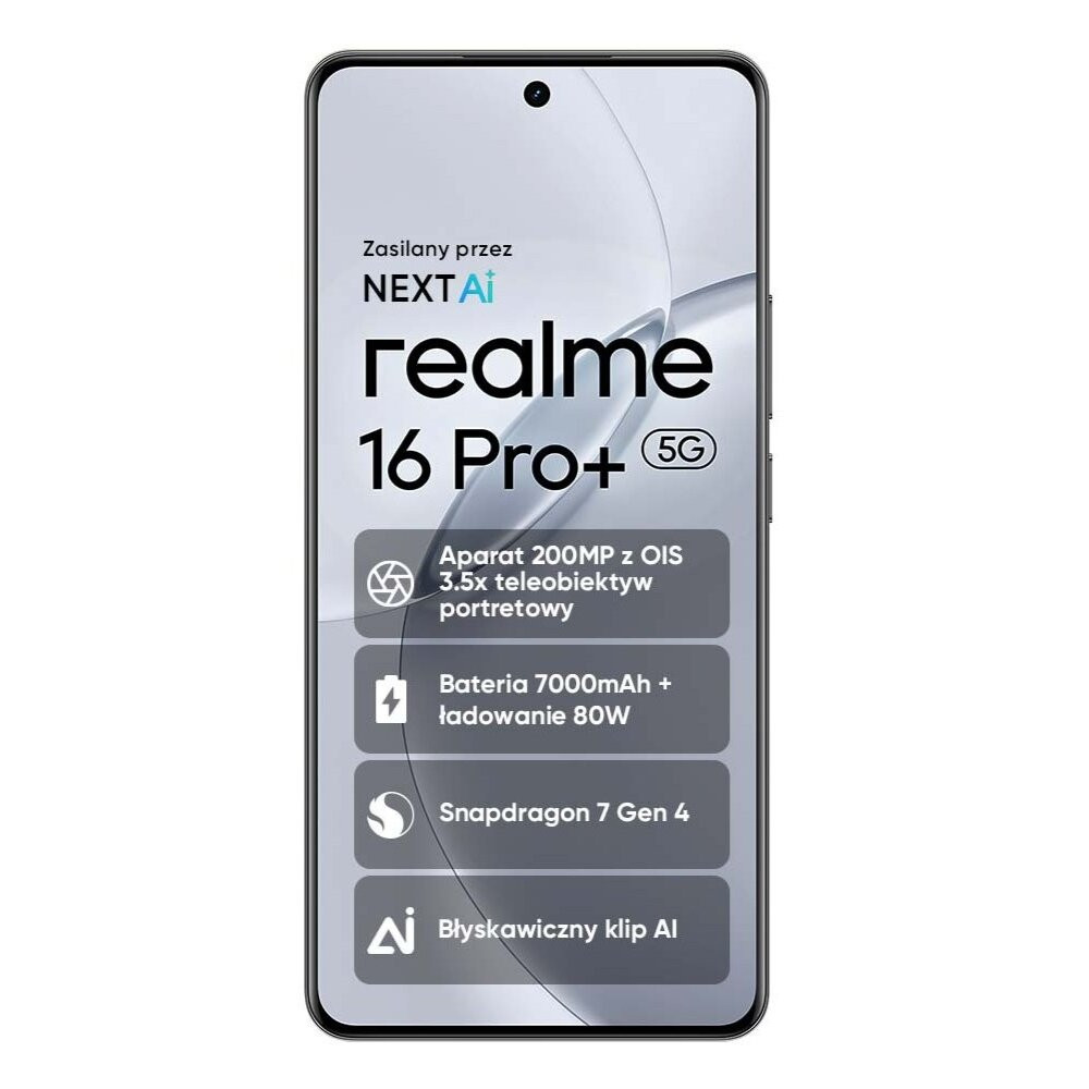 Smartfon REALME 16 Pro+ 5G 8/256GB 6.8" 144Hz Szary