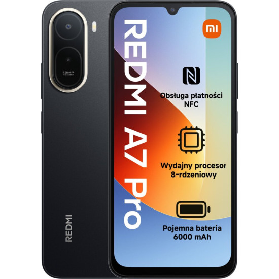 Smartfon XIAOMI Redmi A7 Pro 4/64GB 6.9" 120Hz Czarny