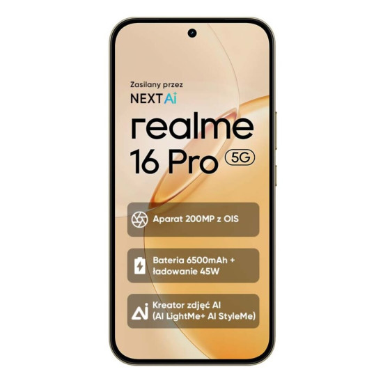 Smartfon REALME 16 Pro 5G 8/256GB 6.78" 144Hz Złoty