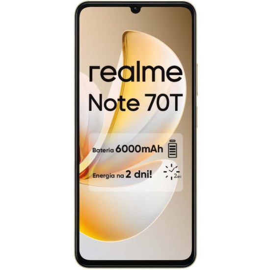 Smartfon REALME Note 70T 4/256GB 6.74” 90Hz Złoty
