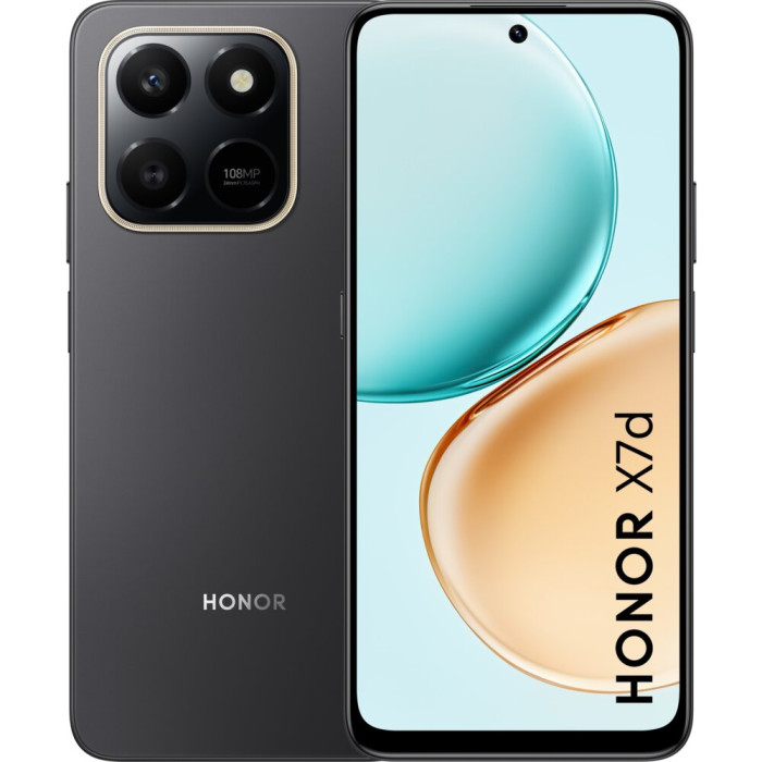Smartfon HONOR X7d 6/128GB 6.77" 120Hz Czarny