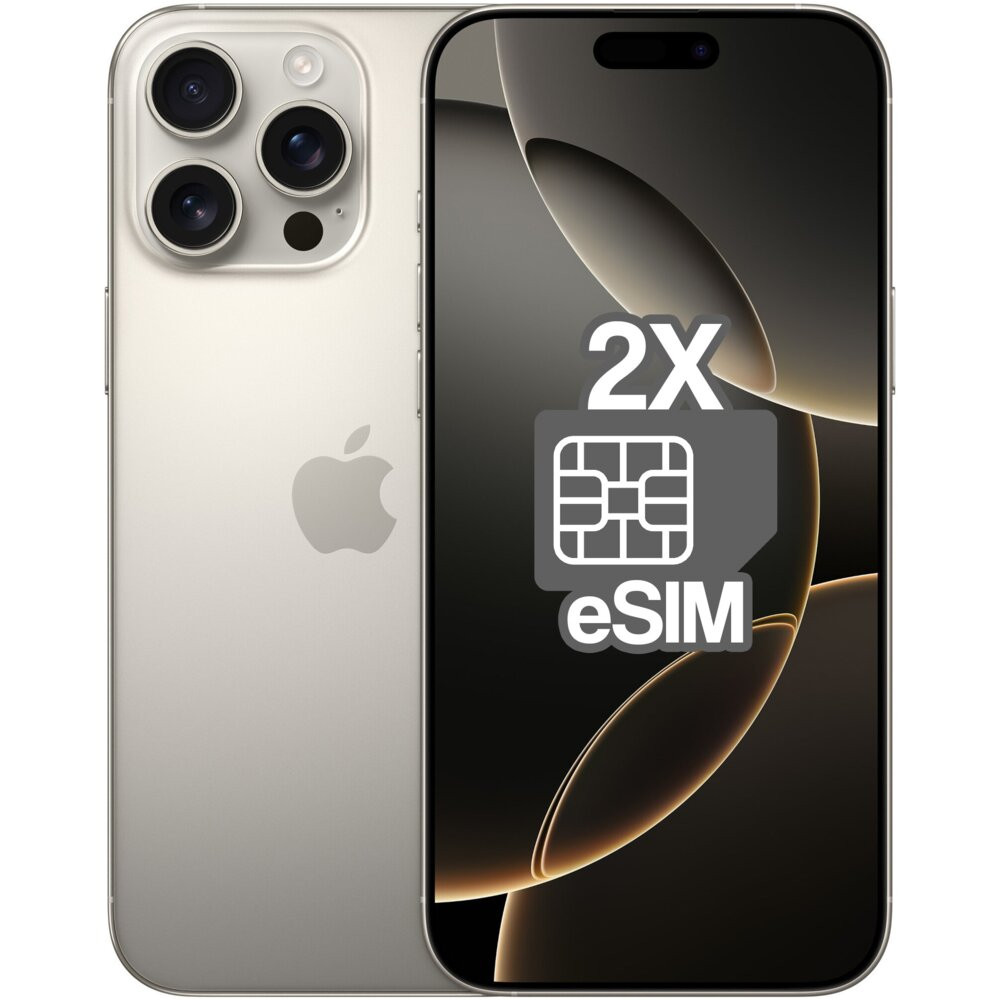 Smartfon APPLE iPhone 16 Pro Max 5G 512GB 6.9" 120Hz Tytan naturalny 2x eSIM