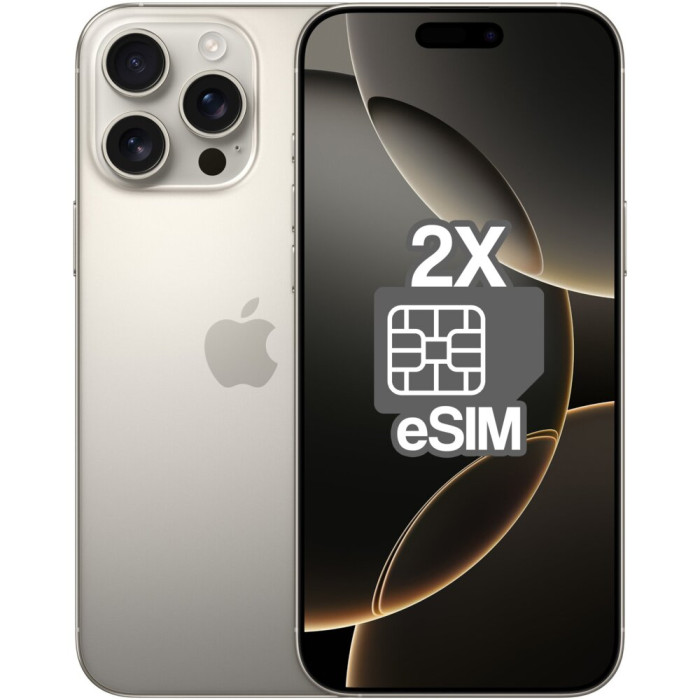 Smartfon APPLE iPhone 16 Pro Max 5G 512GB 6.9" 120Hz Tytan naturalny 2x eSIM