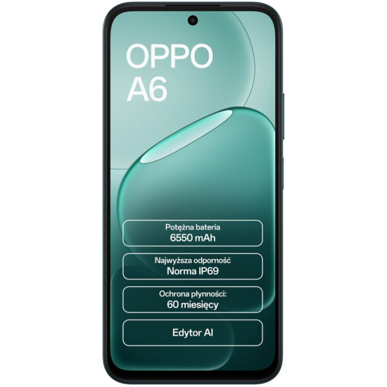 Smartfon OPPO A6 6/256GB 6.75" 120Hz Ciemnozielony