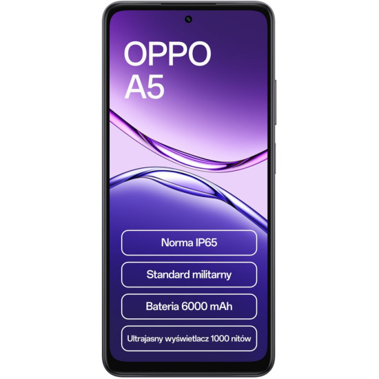 Smartfon OPPO A5 6/128GB 6.67" 120Hz Ciemnofioletowy