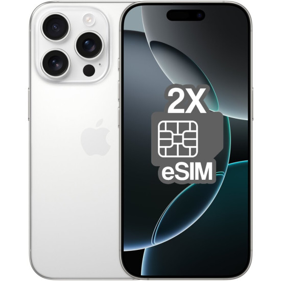 Smartfon APPLE iPhone 16 Pro (odnowiony, nieaktywowany) 5G 128GB 6.3" 120Hz Tytan biały (CPO) 2x eSIM