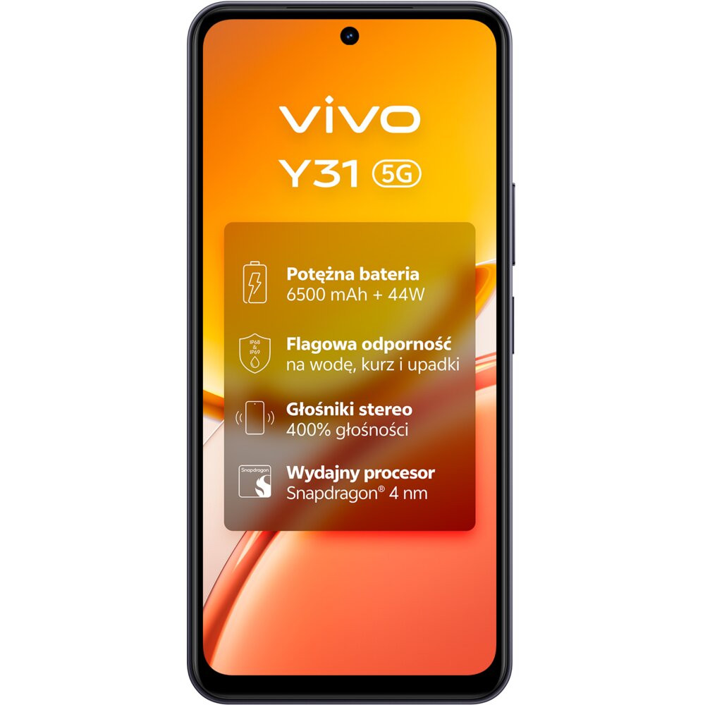 Smartfon VIVO Y31 5G 6/256GB 6.68" 120Hz Czarny