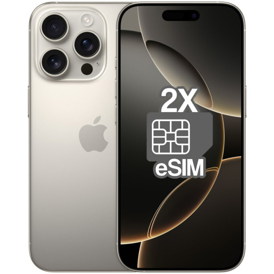 Smartfon APPLE iPhone 16 Pro (odnowiony, nieaktywowany) 5G 128GB 6.3" 120Hz Tytan naturalny 2x eSim (CPO)