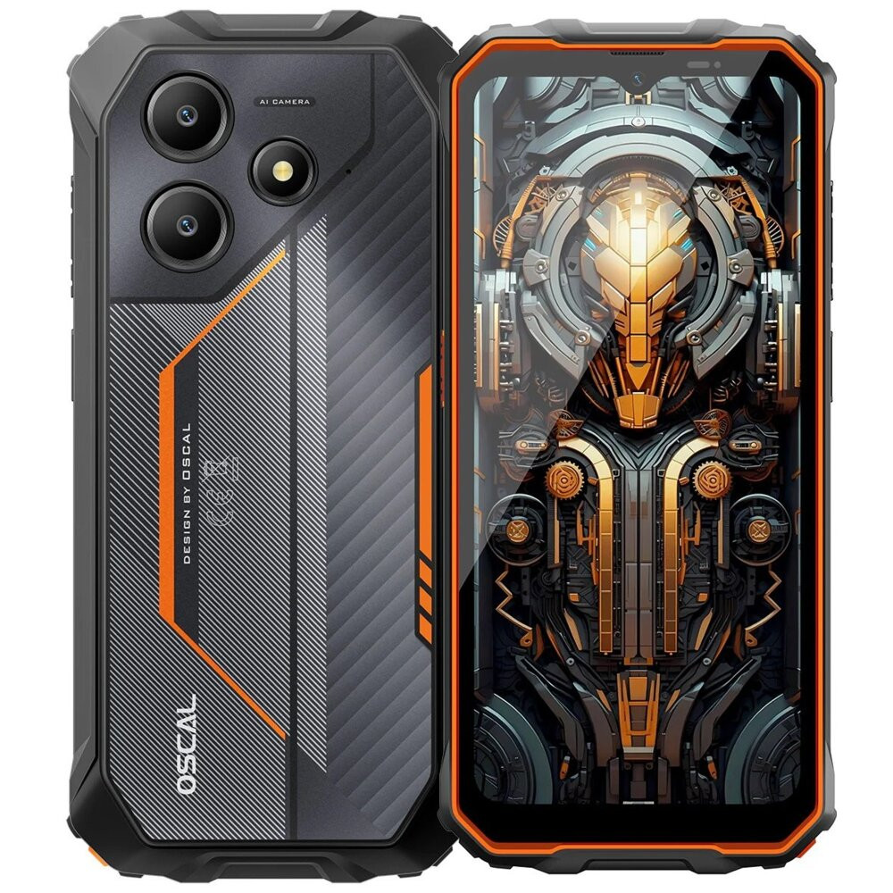 Smartfon OSCAL Marine 2 LTE 4/64GB 6.56" 90Hz Pomarańczowy