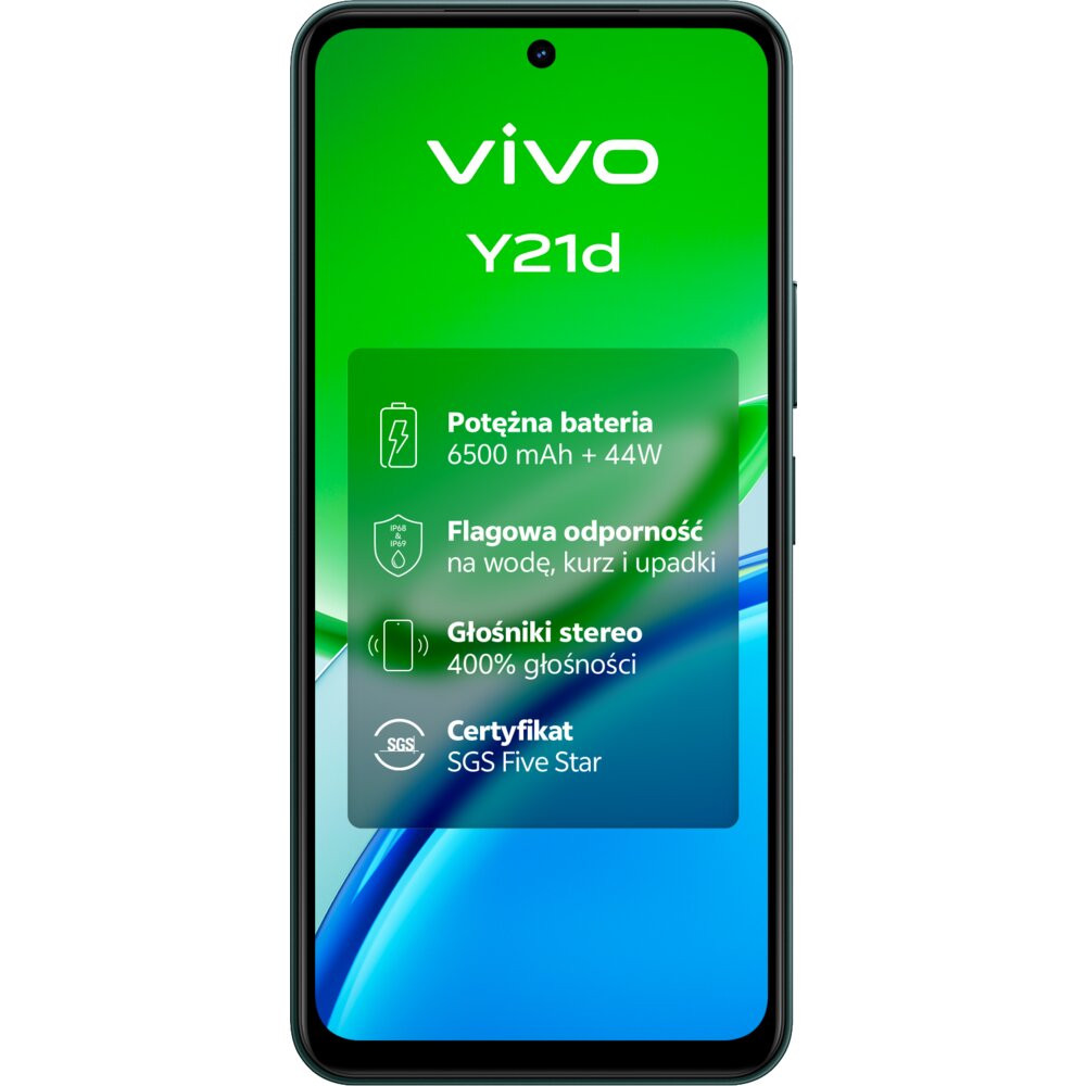 Smartfon VIVO Y21d 4/256GB 6.68" 90Hz Zielony