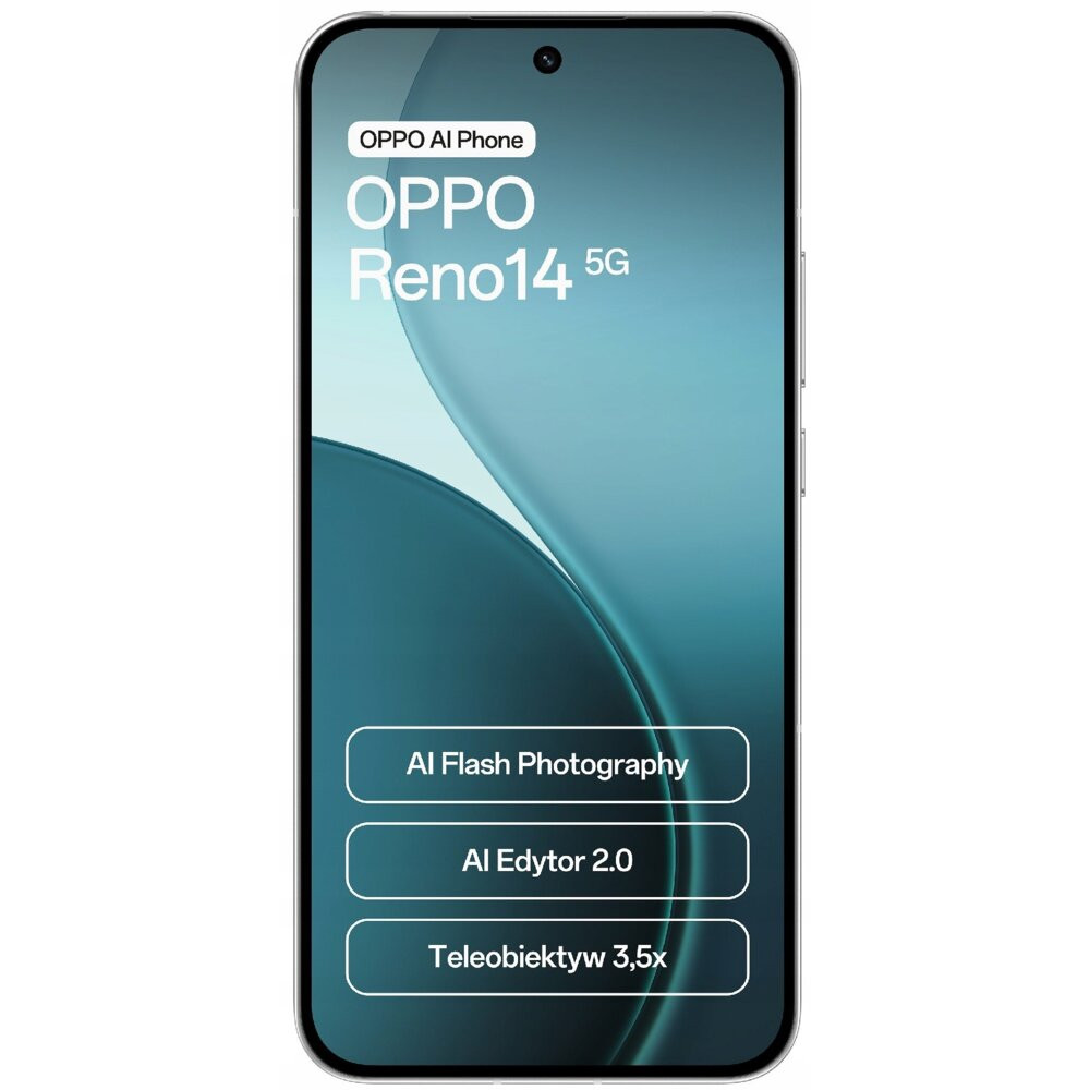 Smartfon Oppo Reno 14 5G 12/512GB NFC Dual SIM AI Biały