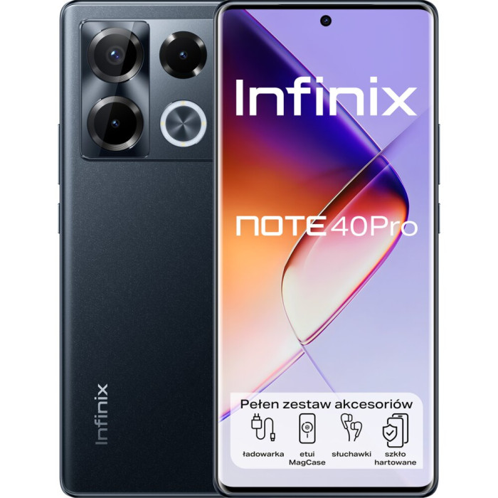 Smartfon INFINIX Note 40 Pro 12/256 6.78" 120Hz Czarny