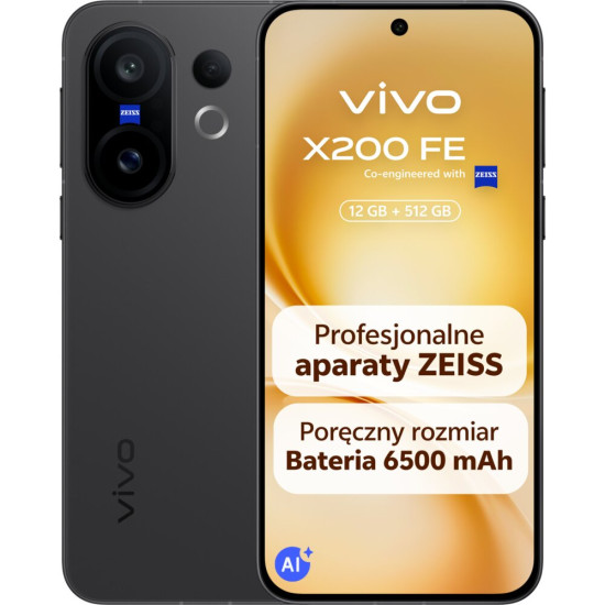 Smartfon VIVO X200 FE 5G 12/512GB 6.31" 120Hz Czarny