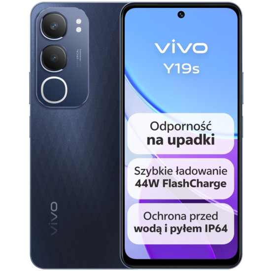 Smartfon VIVO Y19s 6/128GB 6.68" 90Hz Czarny