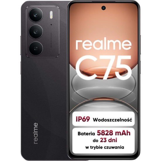 Smartfon REALME C75 8/256GB 6.72" 90Hz Czarny