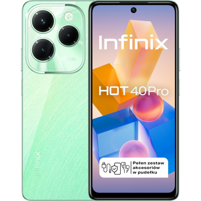 Smartfon INFINIX Hot 40 Pro 8/256GB 6.78" 120Hz Zielony X6837