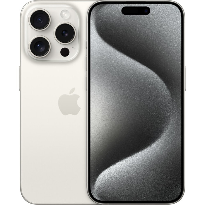 Smartfon APPLE iPhone 15 Pro (odnowiony, nieaktywowany) 5G 128GB 6.1" 120Hz Tytan biały (CPO)
