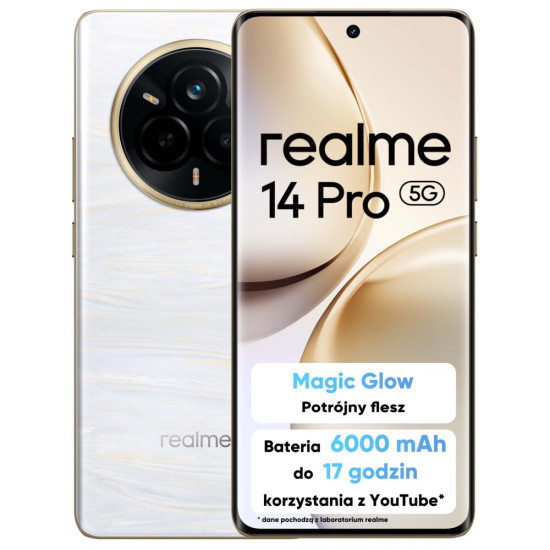 Smartfon REALME 14 Pro 5G 12/512GB 6.77" 120Hz Perłowy