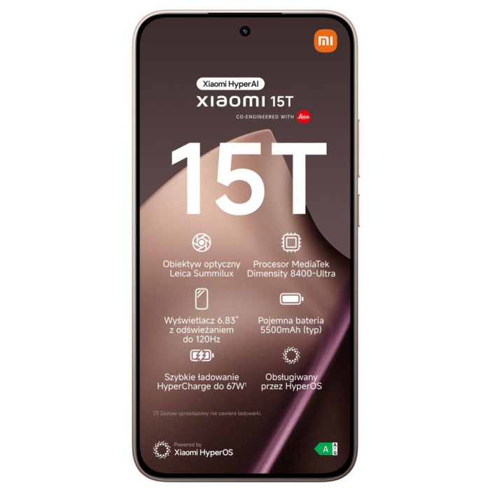 Smartfon XIAOMI 15T 5G 12/512GB 6.83" 120Hz Złoty