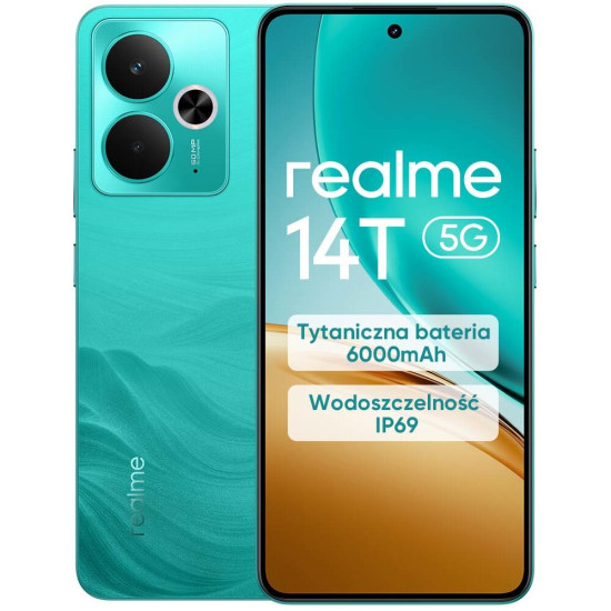 Smartfon REALME 14T 5G 8/256GB 6.67" 120Hz Zielony