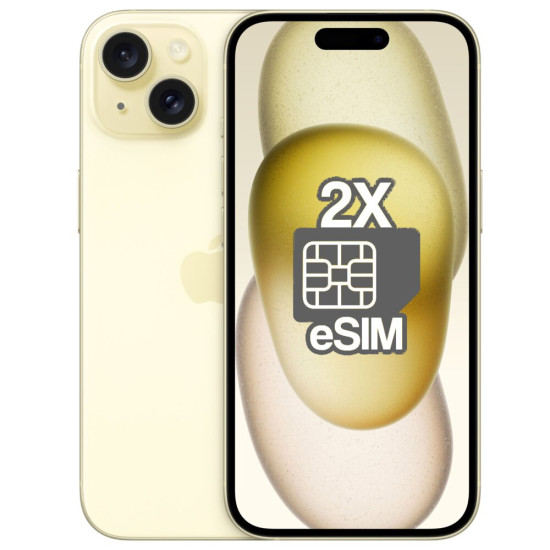 Smartfon APPLE iPhone 15 (odnowiony, nieaktywowany) 5G 128GB 6.1" Żółty (CPO) 2x eSIM