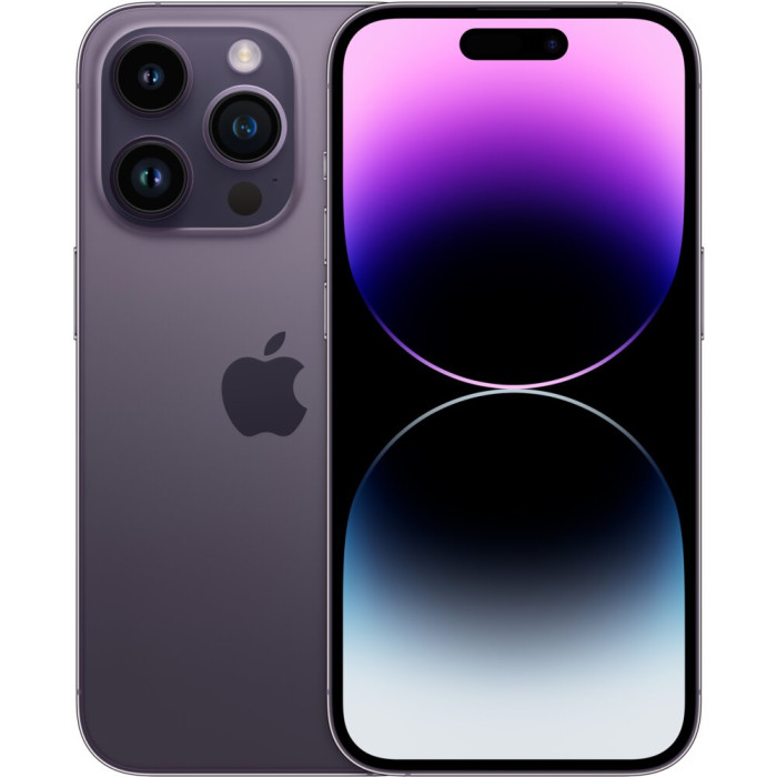 Smartfon APPLE iPhone 14 Pro (odnowiony, nieaktywowany) 5G 128GB 6.1'' 120Hz Głęboka purpura (CPO) 2x eSIM
