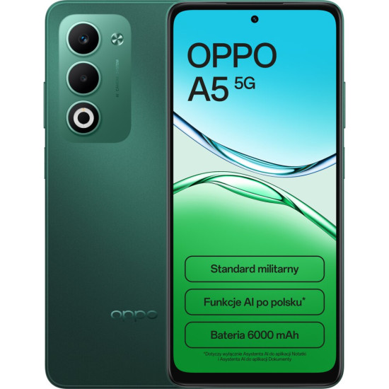 Smartfon OPPO A5 5G 4/128GB 6.67" 120Hz Zielony