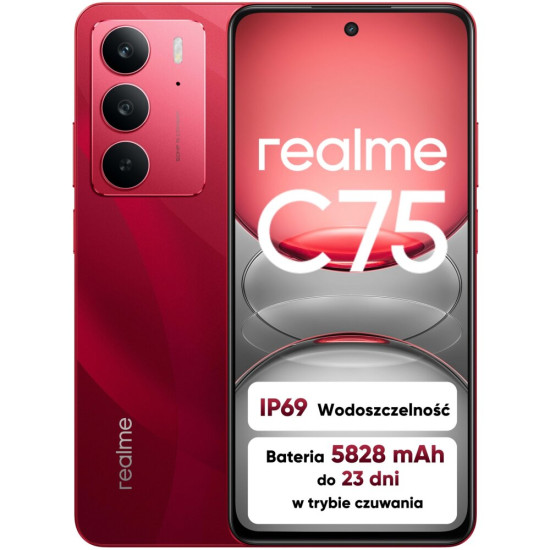 Smartfon REALME C75 8/256GB 6.72" 90 Hz Czerwony
