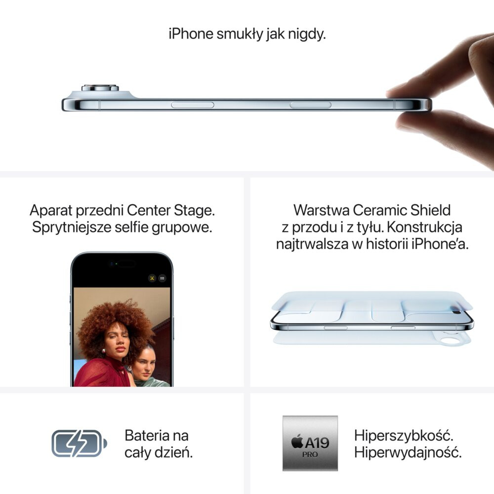 Smartfon APPLE iPhone Air 5G 1TB 6.5" 120Hz Błękitny