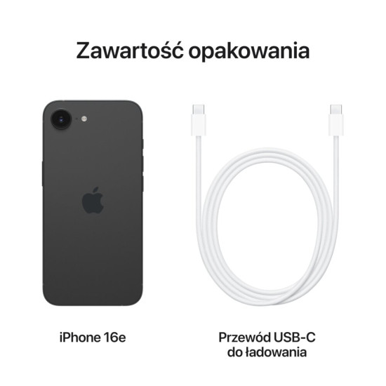 Smartfon APPLE iPhone 16e 5G 128GB 6.1" Czarny