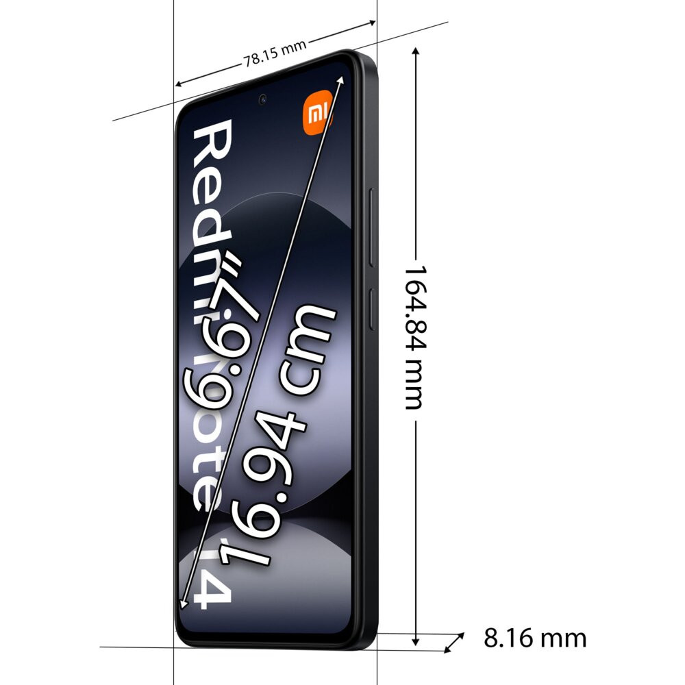 Smartfon XIAOMI Redmi Note 14 8/256GB 6.67" 120Hz Czarny