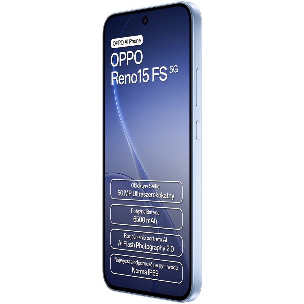 Smartfon OPPO Reno 15 FS 5G 8/512GB 6.57" 120Hz Niebieski
