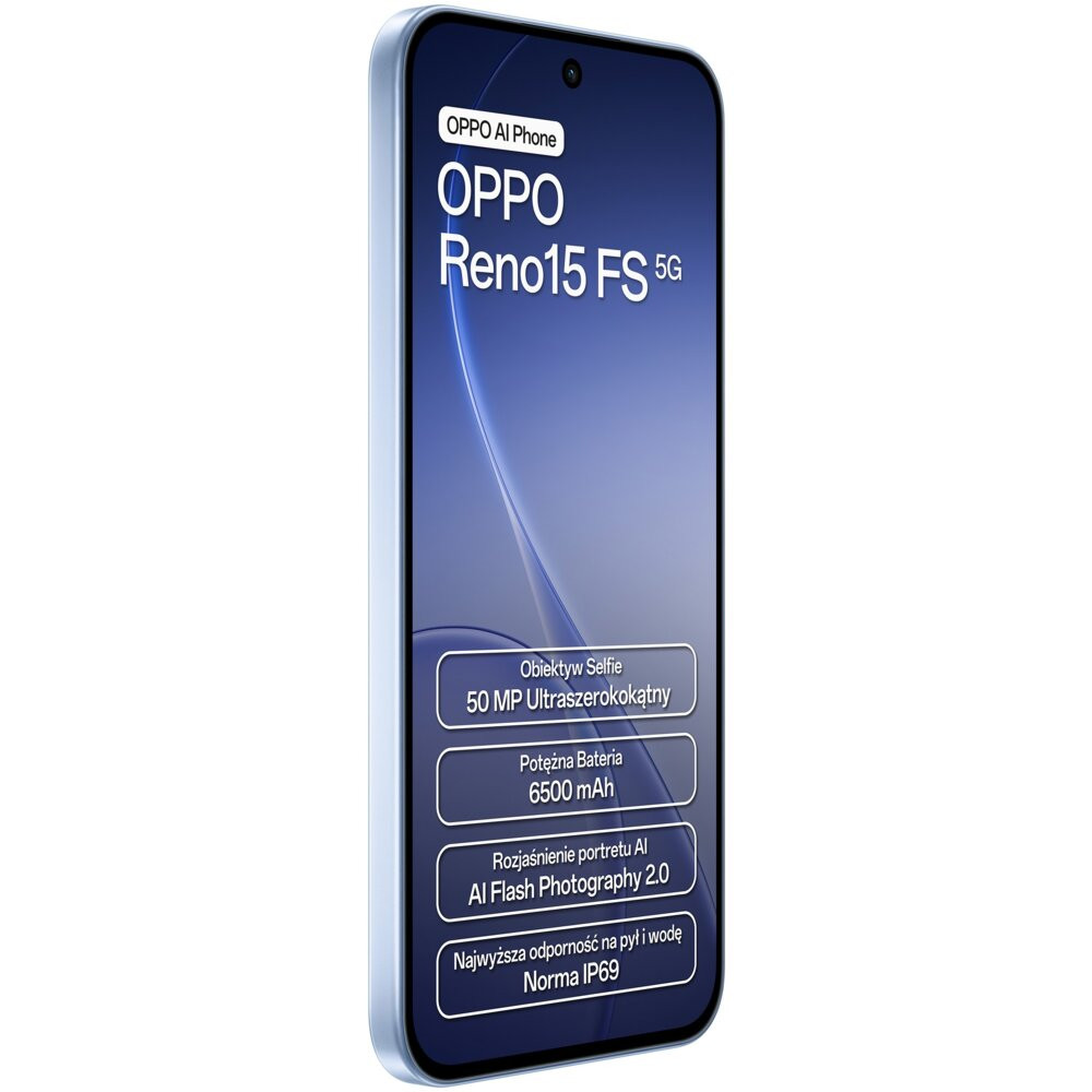 Smartfon OPPO Reno 15 FS 5G 8/512GB 6.57" 120Hz Niebieski