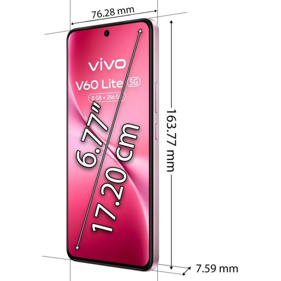 Smartfon VIVO V60 Lite 5G 8/256GB 6.77" 120Hz Różowy